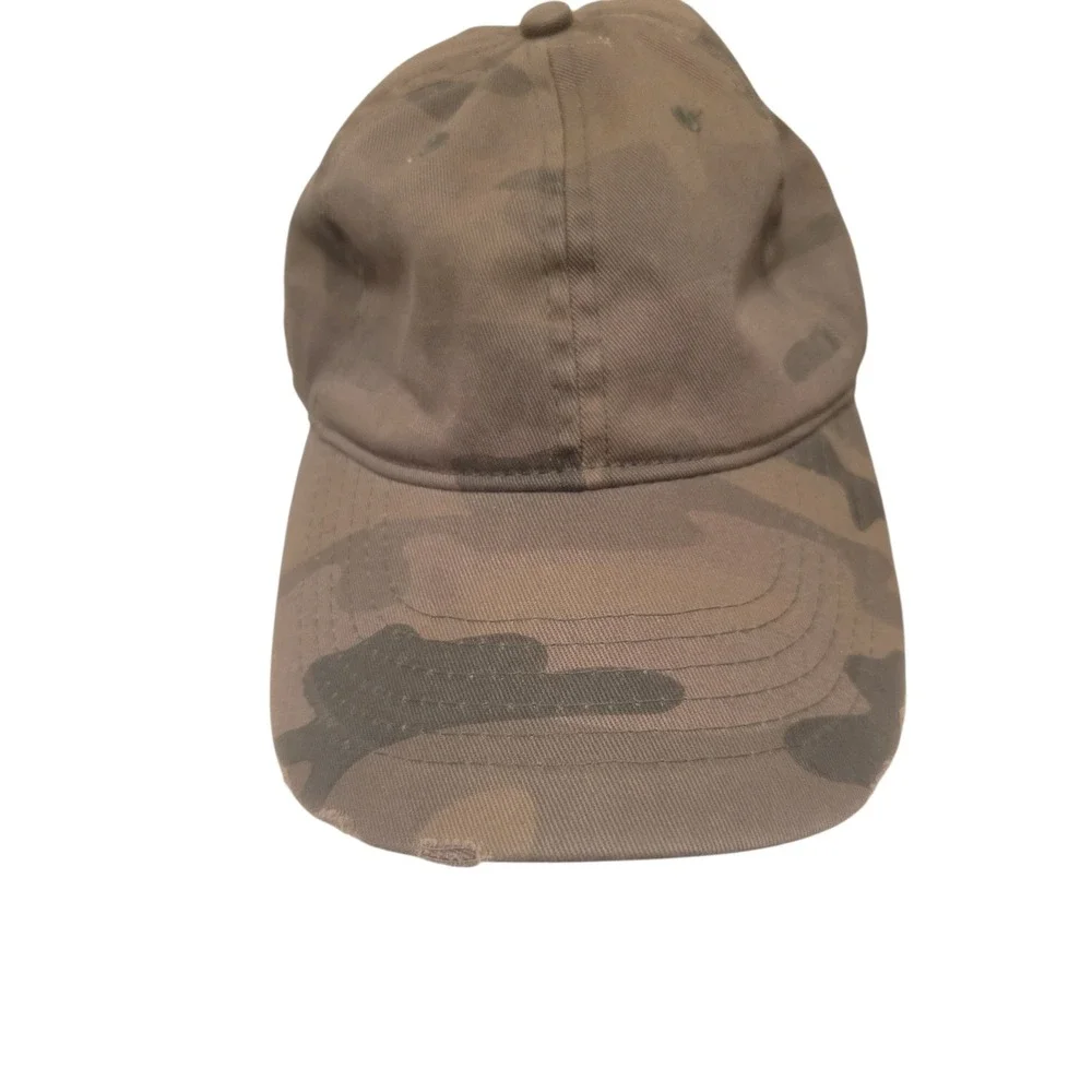 Express Camo Baseball Hat‎ Womens One Size Distressed Camouflage Adjustable Cap